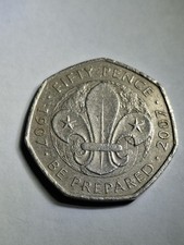 2007 Scouts Be Prepared 50p Fifty Pence Coin Circulated.