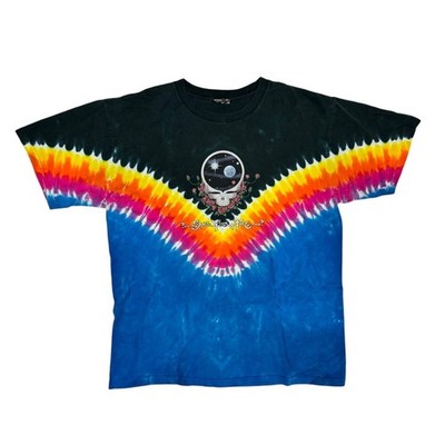 Liquid Blue Grateful Dead Space Your Face T Shirt Men Size L Short Sleeve Y2K