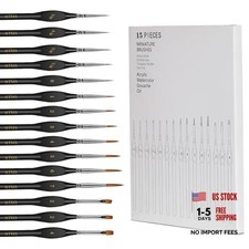 Miniature Paint Brushes Model Brushes Detail Paint Brush Set, Fine 15PCS