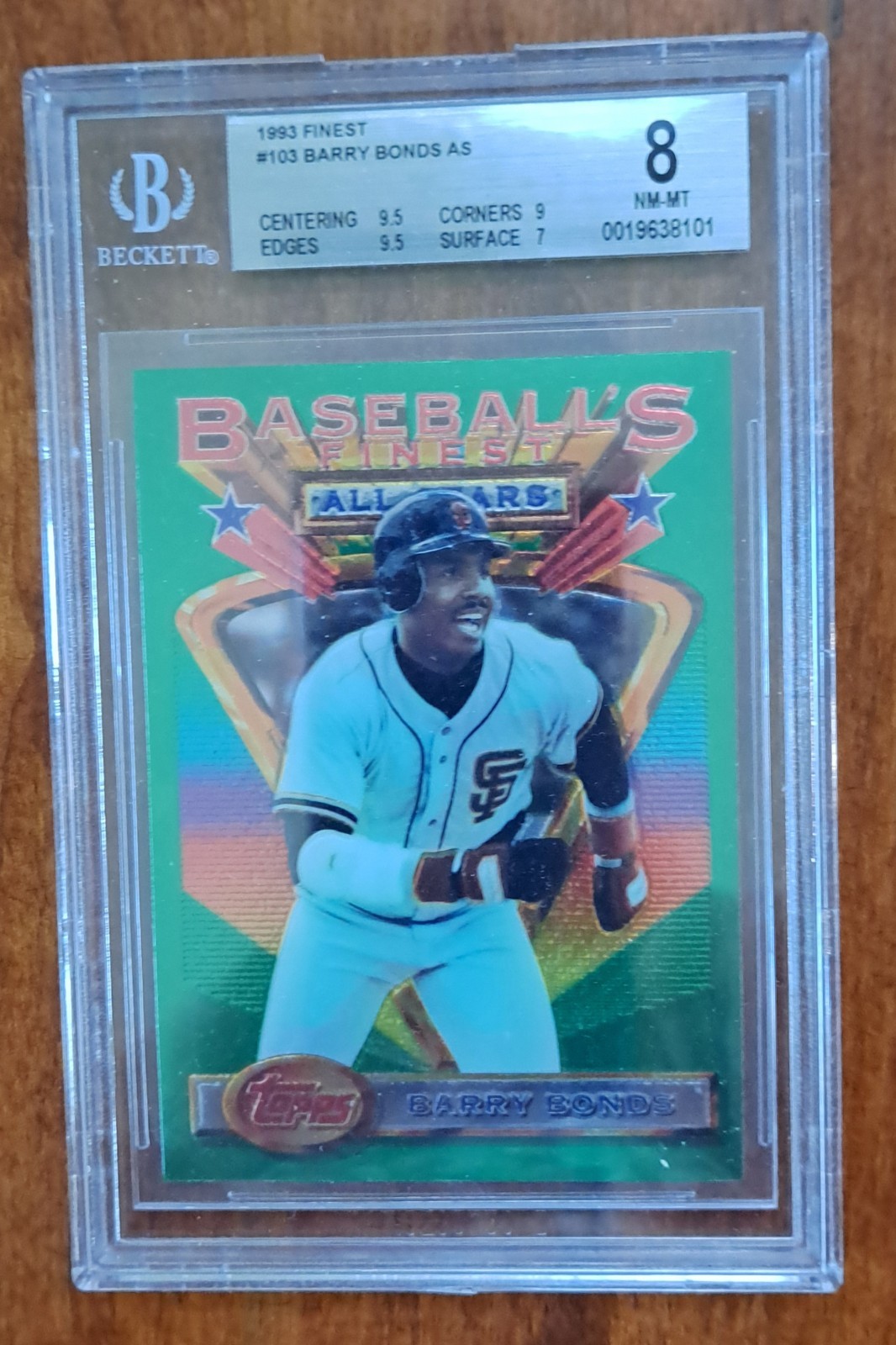 1993 Topps Finest - Baseball's Finest All-Stars Barry Bonds #103  BGS 8