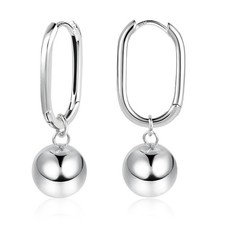 925 Sterling Silver Ball Drop Dangle Earrings Hypoallergenic Ball Drop Earrings