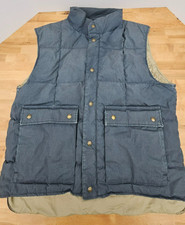Vintage Eddie Bauer Goose Down Puffer Vest Mens L Gray USA Made