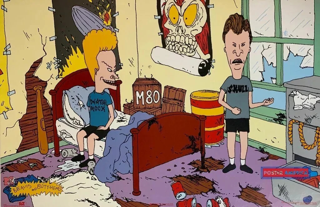Beavis and Butt-Head Wrecked Bedroom MTV Network 1993