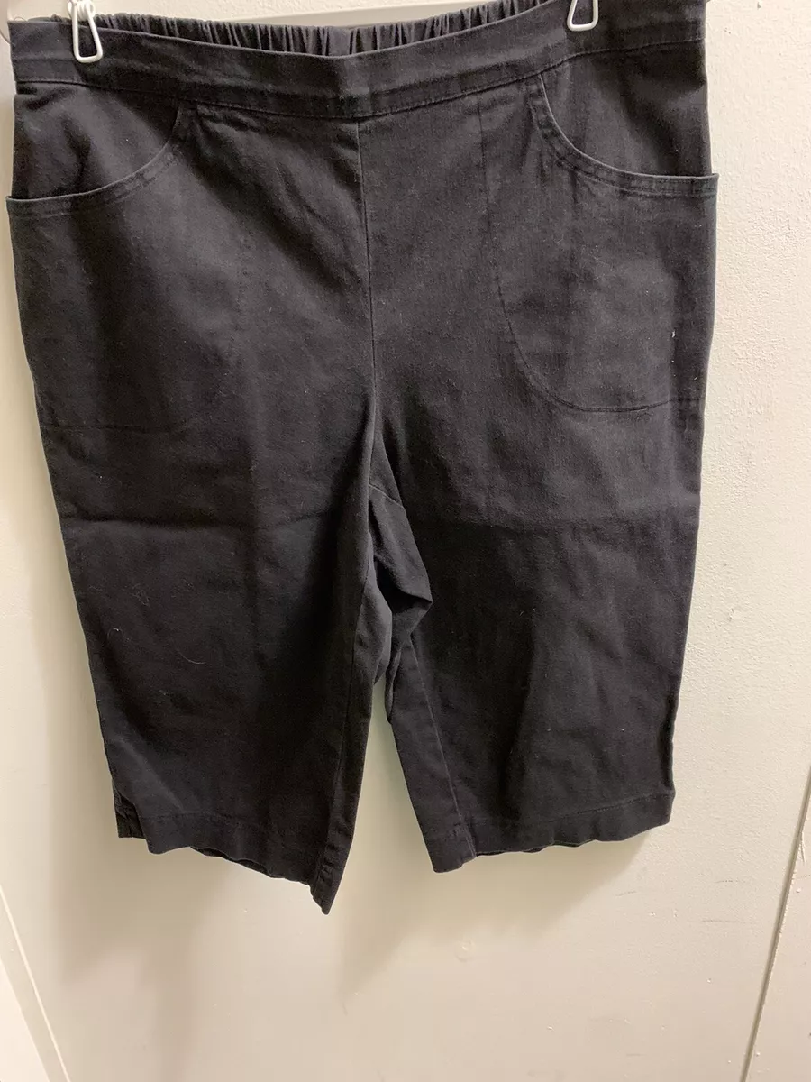 Just My Size Capris Size XL Waist 36 Inseam 17 Black High Rise