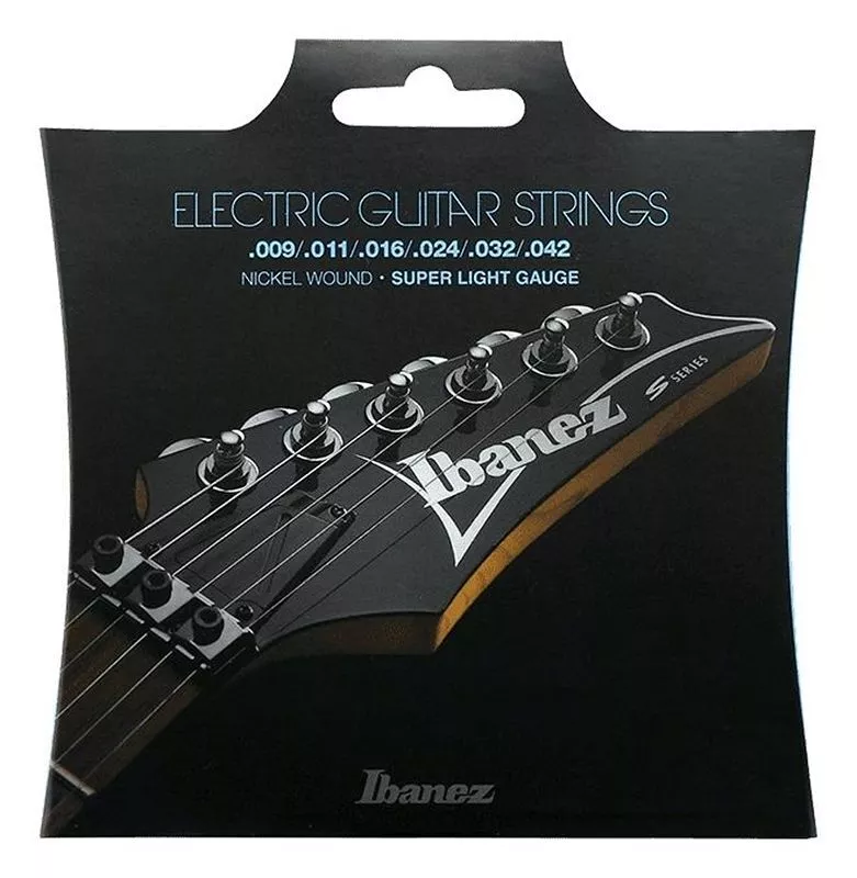 Ibanez IEGS6 6 String Electric Guitar Strings Super Light Gauge .009-.042  New