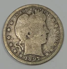 1897-S Barber Quarter GOOD Silver 25c ~ Surface Marks
