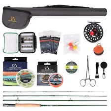 Premier 3/4/5/6/7/8/9/10WT Fly Fishing Rod Kit, Whole Combo Outdoor Sports