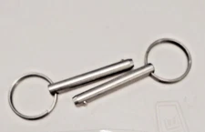 New 1/4 x 1 1/2" Quick-Release Detent Pin, 1" Ring, 18-8 Stainless Steel (2ea)
