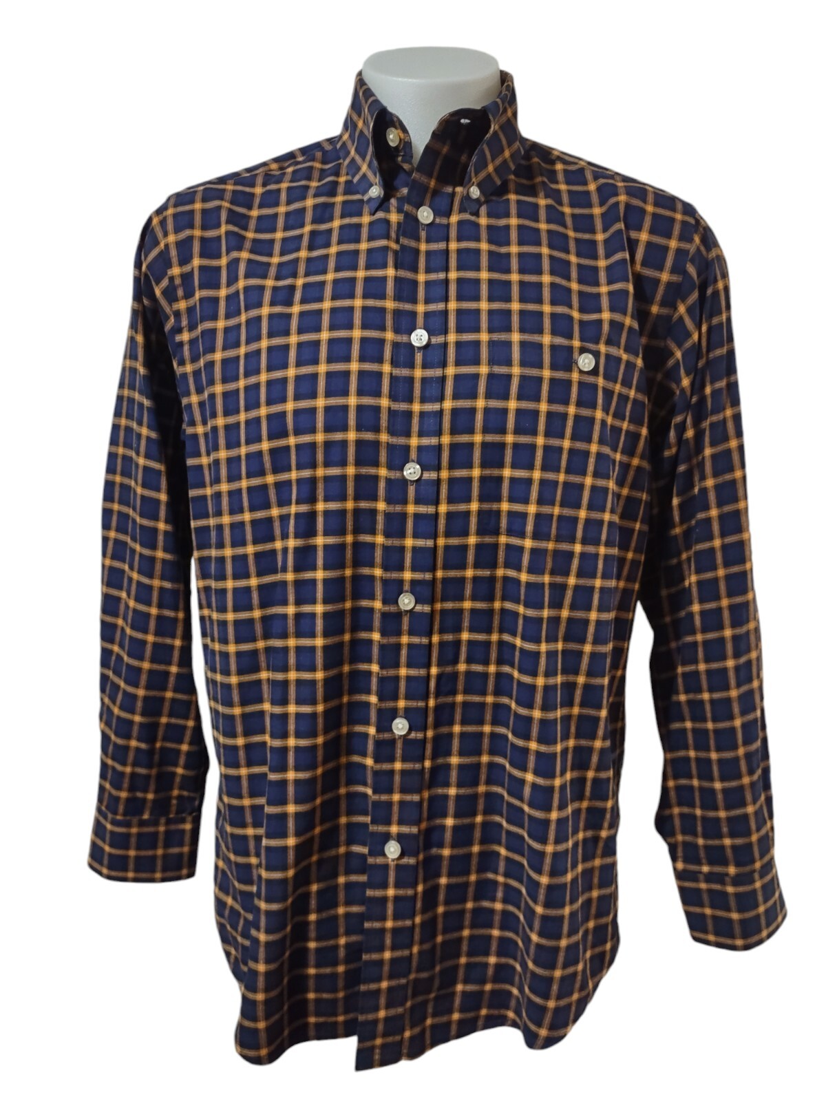 ORVIS Dress Shirt Men's Medium Country Plaid Long… - image 9