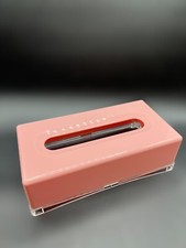 Vintage Klear Impressions Pink Lucite Tissue Box Cover With Clear Bottom