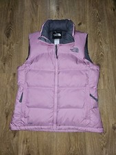 North Face 700 Gilet Size Small Nuptse Goose Down Body Warmer Puffer Rose Pink