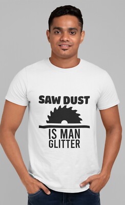 Zimmermann T-Shirt, Sägemaub ist... Glitzer lustig Holzarbeiter Papa Opa Weihnachtsgeschenk