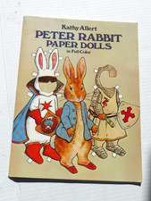 Vintage 1982 Peter Rabbit Paper Dolls Book Uncut Kathy Allert 16 Plates
