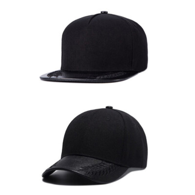 Mens Womens Plain Baseball Snapback Caps Hip Hop Hats Visor Adjustable Caps