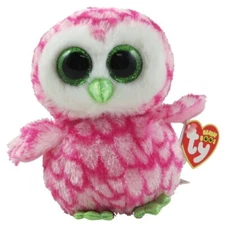 Ty Beanie Boos ❤️ BUBBLY THE OWL CLAIRES EXCLUSIVE 6" Glitter Eyes New MWMT's