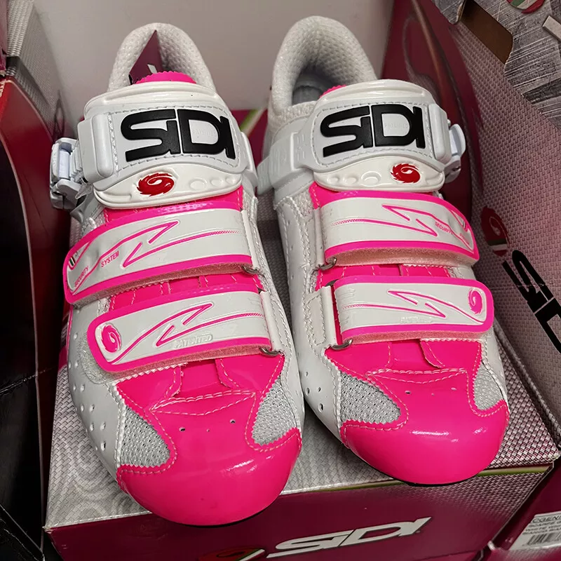 Sidi Genius 5 Fit Women Cycling Road Shoes EU38 White Pink Fluo
