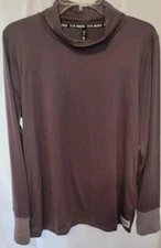 Steve Madden Womens Lilac Performance Turtleneck Long Sleeve Stretch Running