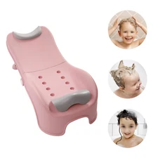 Foldable Baby Shampoo Chair Adjustable Toddler Hair Washing Seat for 0-5 Years