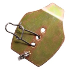 Phenix Baits Vibrator Jig Replacement Blade - Gold Zinc with Snap and Split Ring