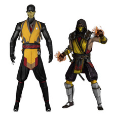 Mortal Kombat Scorpion Cosplay Costume Gaming Outfit