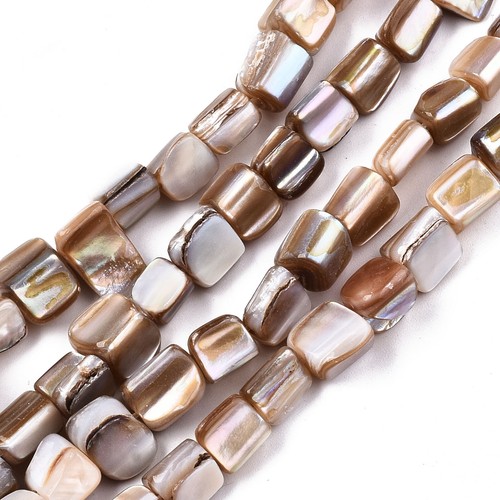 1 Strang Natürliche Süßwasser Muschel Perlen Unregelmäßig Form Kamel 54 Stück/Strang - Bild 1 von 2