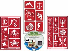 Sea  Ocean Life Animal Stencils: 3 Pack Reusable Nautical Stencils for Paint Or