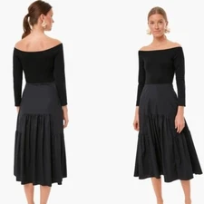 Tuckernuck | NEW Marissa Off The Shoulder Midi Dress in Black Size XXS