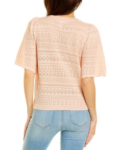 Design History Pointelle Sweater Women 