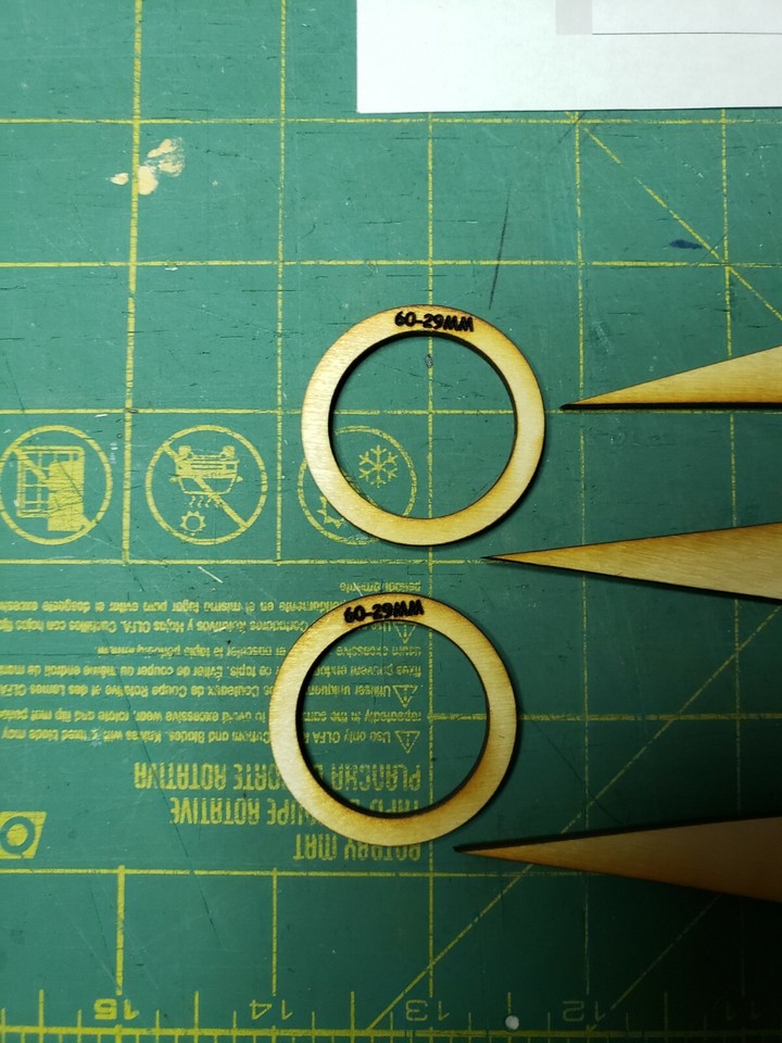 29mm Plywood Fin and Ring Upgrade for Estes Vapor 7294 Model Rocket