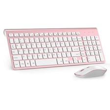 Wireless Keyboard Mouse J JOYACCES2.4G Compact and Ultra Slim Wireless Keyboa...