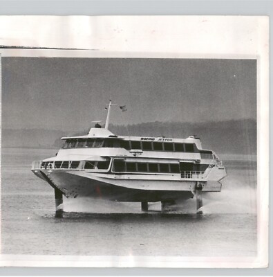 BOEING MARINE SYSTEMS HYDROFOIL Test Flight VINTAGE 1974 Press Photo