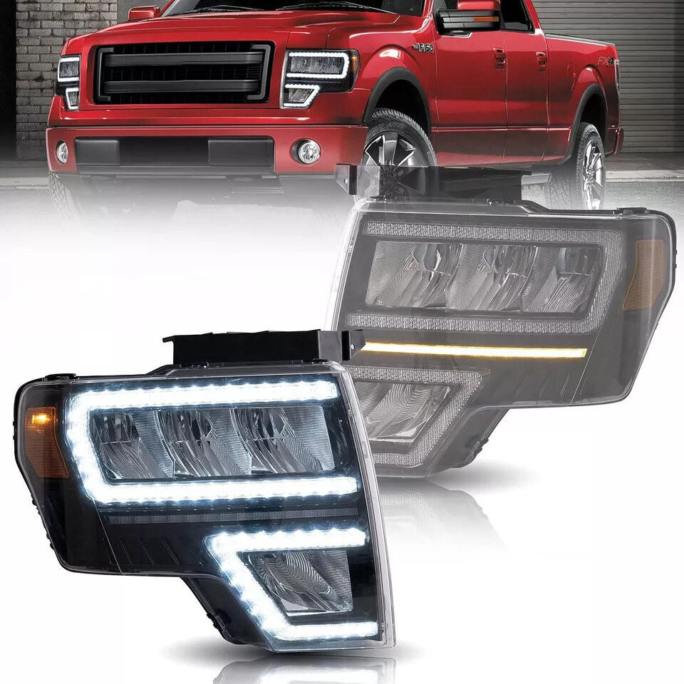 Phares avant Ford F150 2009 2010 2011 2012 2013 2014 VLAND noir