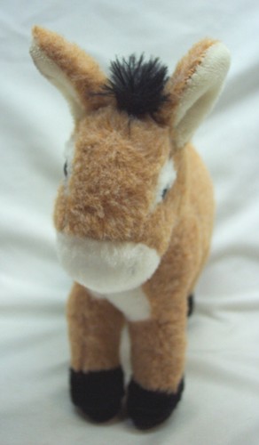 Unipak 2018 SOFT BROWN DONKEY 7" Plush STUFFED ANIMAL Toy - Picture 2 of 4