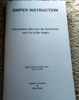 German WW2  Military Sniper Training Manual 1943 English Translation