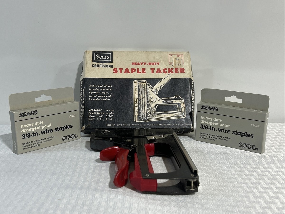 Sears Craftsman Vintage Heavy-Duty Stapler Tacker #9-6844 W/ 2