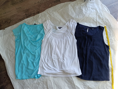 COMMA 3 er Set Damen Bluse T-Shirt Oberteil Top Gr.42 Elegant Business Casual
