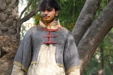 Medieval Chainmail Half Haubergeon – 6mm Mild Steel Dome Riveted Flat Rings