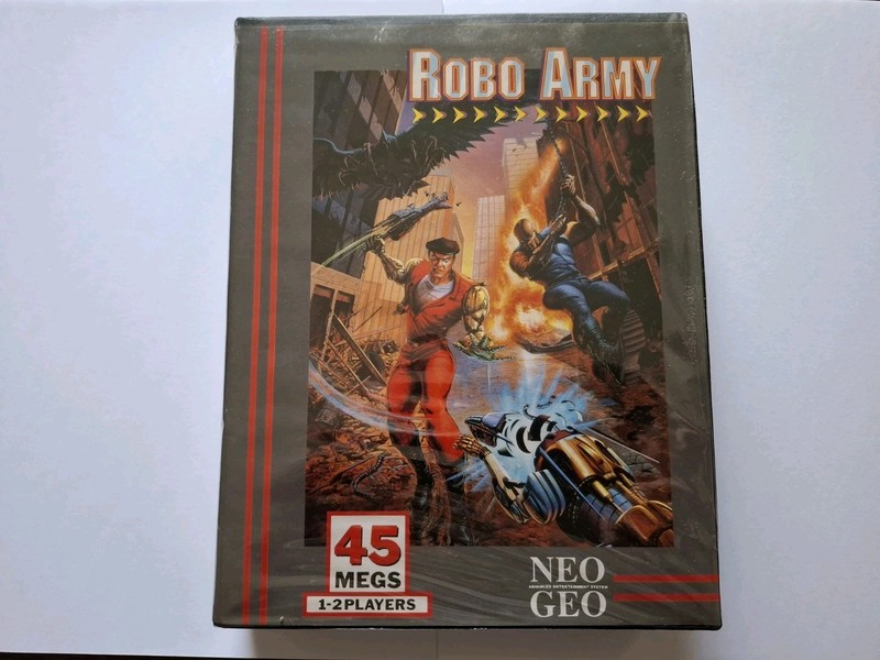 Robo Army SNK NEO GEO AES Tested and Working Non-Dog TAG Complete W/Manual