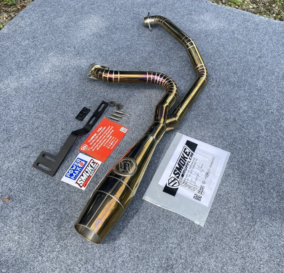 Harley Davidson Softail Slim exhaust pipes 2 Into 1 2012-2017 Full System - Image 2 of 4