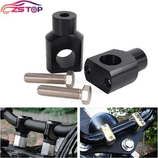 Black 1" Motorcycle Handlebar Riser Clamp Mount For Harley Dyna Touring Softail