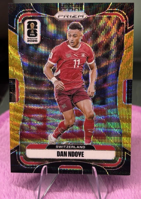 2020 Prizm FIFA World Cup #416 Dan Ndoye Switzerland Black & Gold Wave 7/8