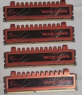 Lot Of 4 16GB G.SKILL Ripjaws Z DDR3-1600 PC3-12800 4×4GB F3-12800CL9Q-16GBRL