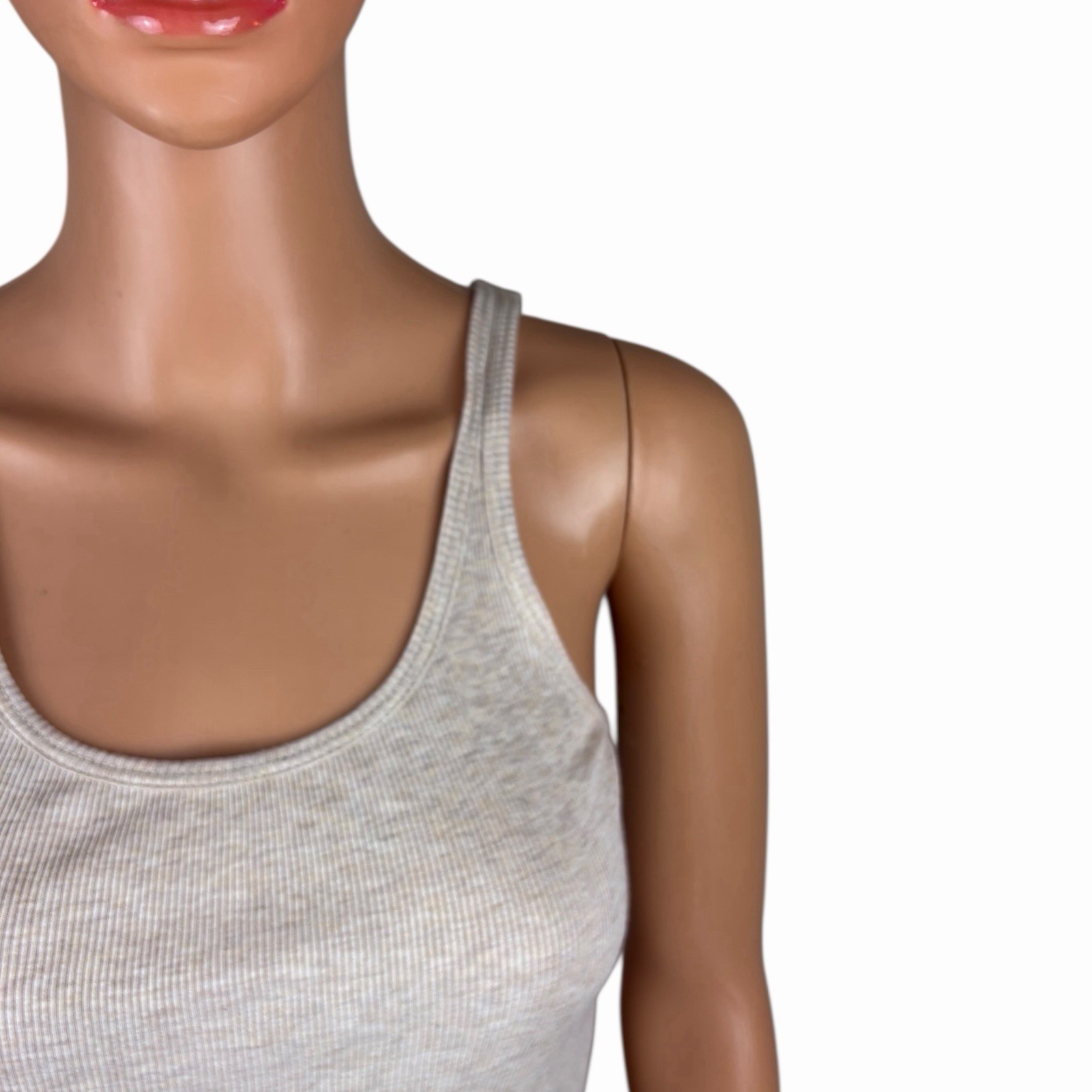 Vince Light Beige Favorite Ribbed Basic Sleeveles… - image 2