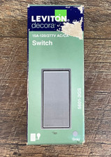 Leviton 5601-2GS 15 Amp, 120/277 Volt, Decora Rocker Single-Pole AC Quiet Switch