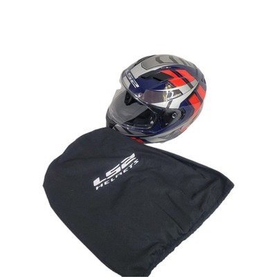 LS2 Motorcycle Full Face Helmet Size XL Stream EVO Red Blue Touring Sun Visor