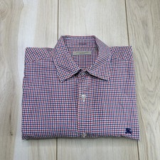 Burberry Brit Men  s Gingham Check Button Down Shirt Medium Chest Pocket Logo