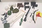 Vintage Hasbro GI Joe Lot Of Hats Boots Skis Weapons & Other Accessories For 12"