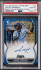 2023 BOWMAN MEGA BOX CHROME PROSPECT AUTO BLUE REF JUNIOR CAMINERO 89/150 PSA 10
