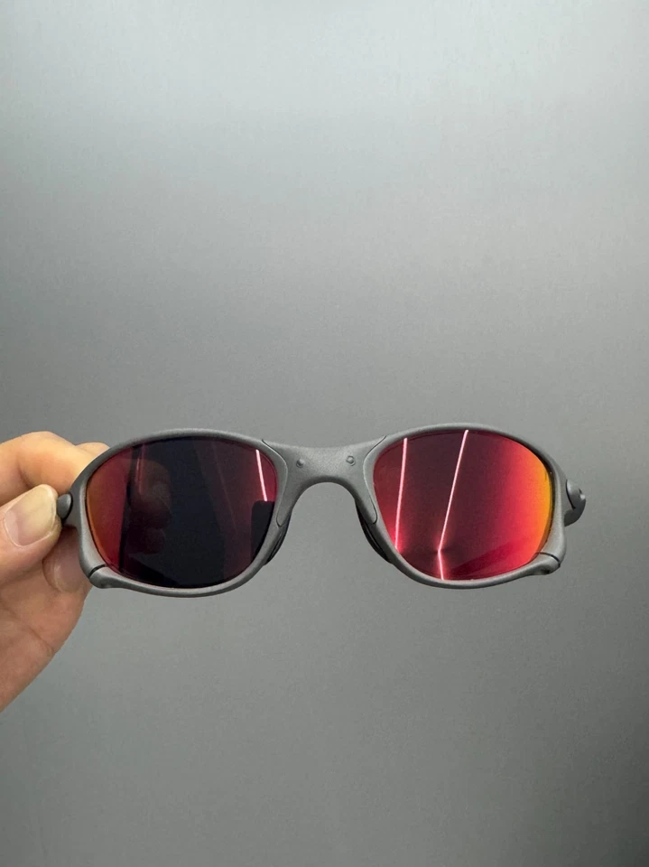 New Oakley X-Metal Juliet Sunglasses Grey Frames/ Ruby Lens - Image 3 of 4