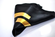 Men 100 Silk Black and Gold Handmade Pocket Squares Wedding Hanky Handkerchief